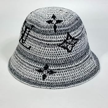 ◇ルイヴィトン◇シャポー/LVクロシェット/ハット/帽子/MP335S/希少品 ヴィトン ハット コットン×ポリエステル×ナイロン ブラック×ホワイト